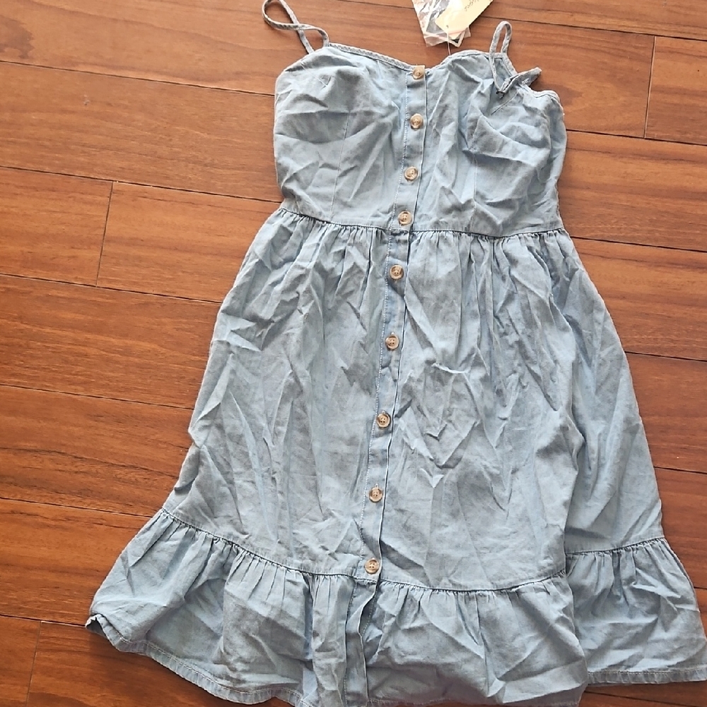 Stylish Blue Denim Dress S